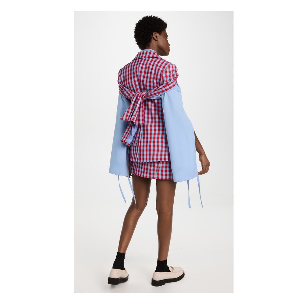 NWT Monse Check Tied Back/Split Sleeve Jacket S 2023 Runway - Picture 4 of 8